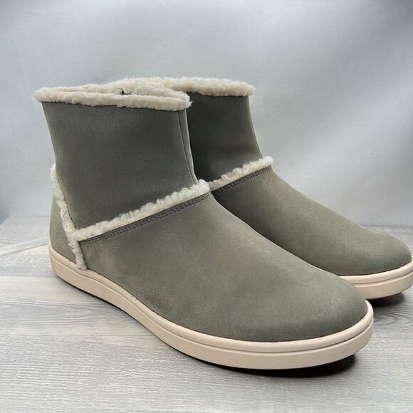 Coudsteppers by Clark’s Step Glow Rose Olive Faux Fur Ankle Boots NWT - Picture 5 of 11